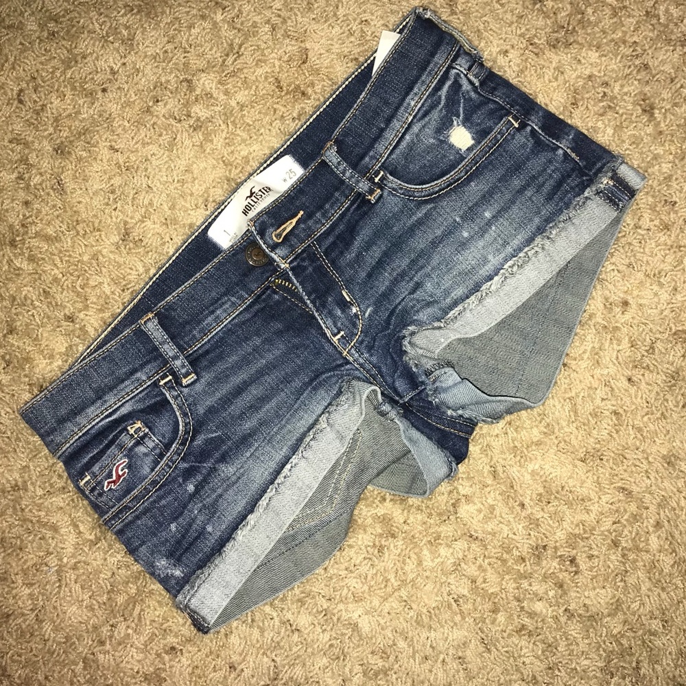 Medium/Dark Wash Hollister jean shorts